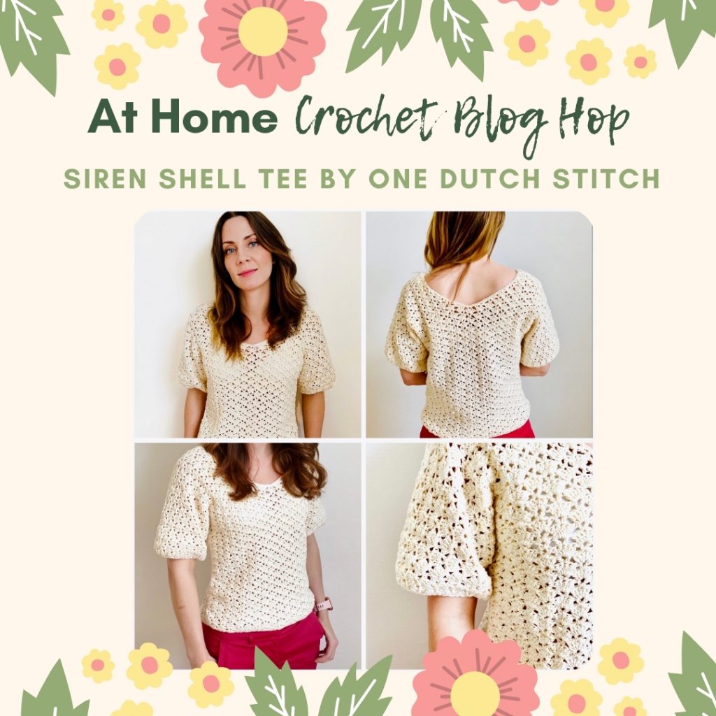 one dutch stitch siren shell crochet pullover