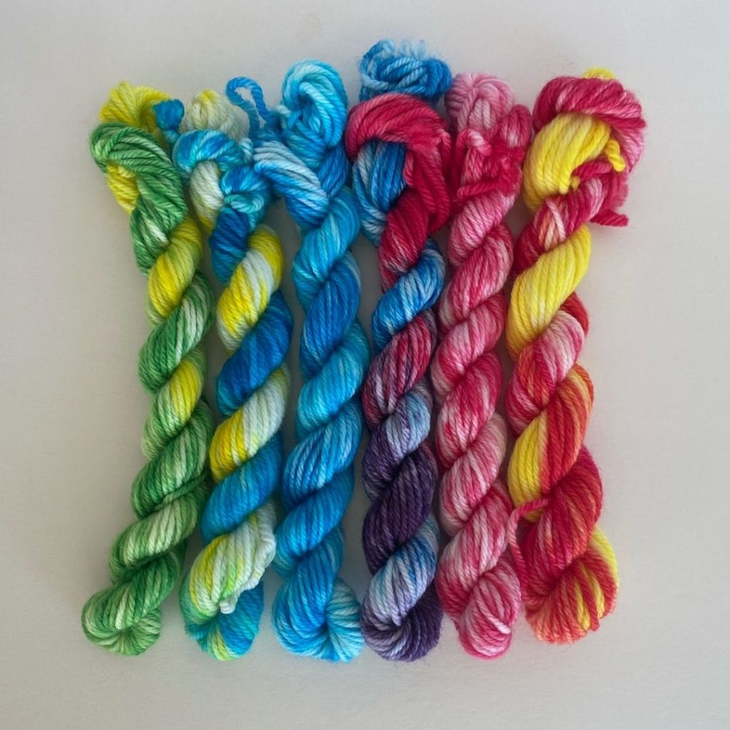 high desert yarn hand dyed yarn kalena crochet wall hanging