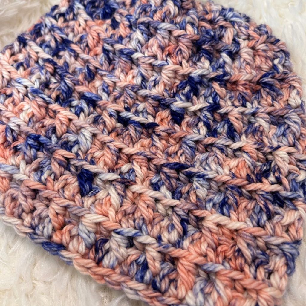 The Thistle Beanie Crochet Pattern has wonderful textured crochet stitches.