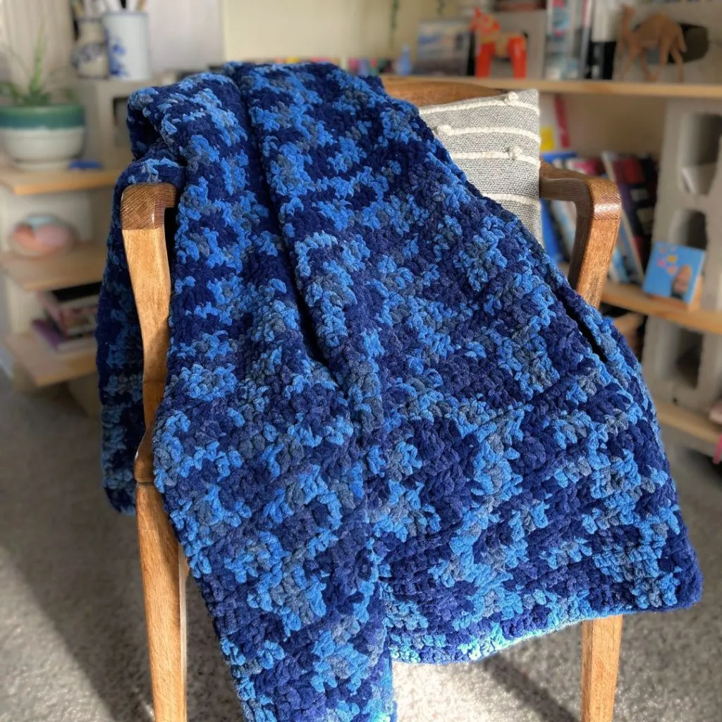 North Sea Crochet Blanket Free Pattern designed by High Desert Yarn